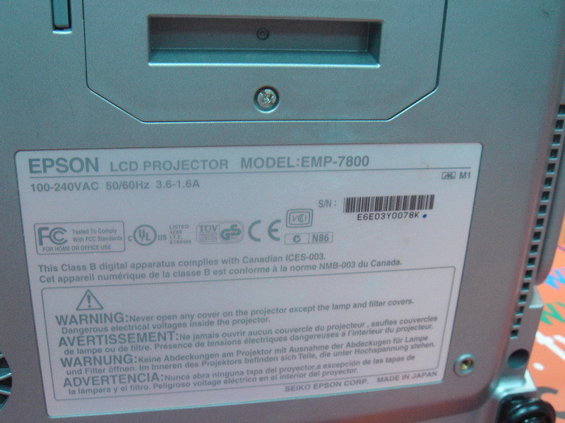EPSON LCD PROJECTOR EMP-7800 - PLC DCS SERVO Control MOTOR POWER